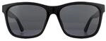 Gucci Rectangle Mens Black Grey Sonnenbrille