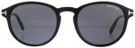 Tom Ford Lunettes De Soleil Dante FT0834 01A Fum&eacute;e Gris Noir Brillant