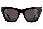Saint Laurent Cat Eye Damen Schwarz Grau Sonnenbrille