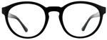 Emporio Armani Runde Herren Matte Schwarz klar mit Sonne Clip-ons Sonnenbrille