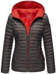 Marikoo Damen Steppjacke &ndash; Asraa, leicht mit Kapuze & Kontrastfutter