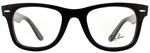 Ray-Ban Quadrat Schwarz Unisex Damen Brillenfassung