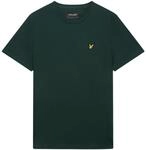 Dunkelgr&uuml;nes T-Shirt mit Lyle & Scott-Logo auf der Brust