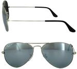 Lunettes de soleil Ray-Ban Aviator 3025 019 / W3 Silver Silver Mirror Polaris&eacute;