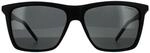 Polaroid Rechteckige Herren Sonnenbrille Schwarz Grau Polarisierend