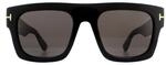 Tom Ford Square Mens Shiny Black Smoke Grey Sonnenbrille