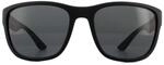 Prada Sport Sonnenbrille PS01US DG05S0 Schwarz Gummi Grau