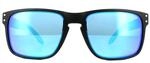 Oakley Rectangle Mens Matt Black Prizm Sapphire polarisierte Sonnenbrille