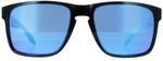 Oakley Square Mens poliert schwarz Prizm Saphir Sonnenbrille