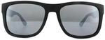 Tommy Hilfiger Rectangle Mens Black Grey Mirror Sonnenbrillen