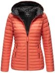 Marikoo Damen Steppjacke &ndash; Asraa, leicht mit Kapuze & Kontrastfutter