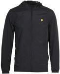 Lyle & Scott Schwarze Kapuzenjacke mit Rei&szlig;verschluss