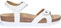 Panama Jack Damen-Wedge-Wei&szlig;leder-Leder-Plateausandalen &ndash; Sulia B1