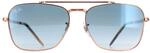 Ray-Ban Square Unisex Rose Gold Blau Gradient RB3636 New Caravan