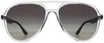 Ray-Ban RB4376 647711 polierte transparente graue Sonnenbrille mit Farbverlauf