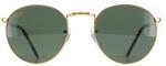 Ray-Ban Rund Unisex Gold Gr&uuml;n RB3637 Neu Rund