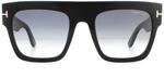 Tom Ford Sonnenbrille Renee FT0847 01B Gl&auml;nzend Schwarz Grau Rauch Gradient