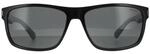 Polaroid Rechteckige Herren Sonnenbrille Schwarz Grau Polarisiert