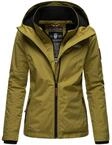 Marikoo Damen &Uuml;bergangsjacke Erdbeere mit Doppelkragen & Fleece-Innenfutter
