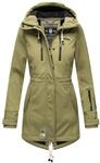 Marikoo lange Damen Steppjacke Abendsternchen mit abnehmbarer Kapuze