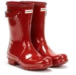 Hunter Original Gloss Short Womens Military Red Gummistiefel
