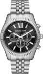 Robuste Herrenuhr der Marke Michael Kors in der Farbe Silber. Das Geh&auml;use hat einen