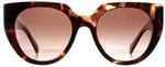 Prada PR14WS 01R0A6 Sonnenbrille mit karamellfarbenem Schildpatt und puderbraunem