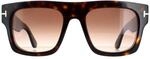 Tom Ford FT0711 Fausto 52F dark havana brown gradient sunglasses