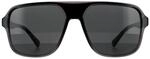 Dolce & Gabbana Quadratische Herren Sonnenbrille Transparent Grau und Schwarz