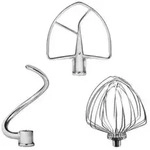 KitchenAid Edelstahlwerkzeug f&uuml;r Sch&uuml;sselheber 3er Set 5KSM7BL3PSS
