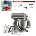 KitchenAid 4,7L 5KSM50PKVE K&uuml;chenmaschine - Artisan Plus - Medaillon Silber