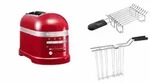 KitchenAid Paket 1, Toaster + Br&ouml;tchenaufsatz Artisan 5KMT2204 - Empire Rot