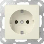 Gira Schuko-Steckdose System 55 cremeweiss gl&auml;nzend 418801