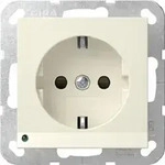 Gira Schuko-Steckdose mit LED Orient. System 55 Cremewei&szlig; 417001