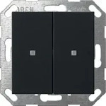 Gira KNX Taster Wippe 2-fach System 55 schwarz matt 5173005