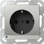 Gira Schuko-Steckdose mit LED Orient. System 55 Edelstahl lackiert 4170600