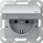 Gira SCHUKO-Steckdose KD + SH System 55 Aluminium 441426