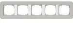 Gira Abdeckrahmen 5-fach E3 Grau/Reinweiss gl&auml;nzend 0215412