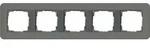 Gira Abdeckrahmen 5-fach E3 Dklgrau/Anthrazit 0215423