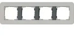Gira Abdeckrahmen 4-fach E3 Grau/Anthrazit 0214422