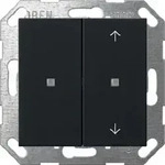 Gira KNX Taster Wippe 2-fach unbedruckt PfeileSystem 55 Schwarz 5175005