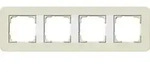 Gira Abdeckrahmen 4-fach E3 Sand/Reinweiss gl&auml;nzend 0214417