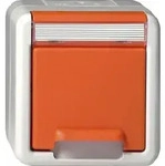 Gira SCHUKO-Steckdose KD + BSF WG AP Orange 4440309