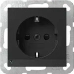 Gira Schuko-Steckdose mit LED Orient. System 55 Schwarz matt 4170005