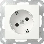 Gira SCHUKO-Steckdose 30&deg; + SH System 55 Reinwei&szlig; 441803