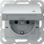 Gira SCHUKO-Steckdose KD Kontroll+SH System 55 Aluminium 455226