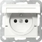 Gira Steckdose Erdstift KD + SH System 55 Reinwei&szlig; matt 448827