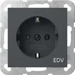 Gira SCHUKO-Steckdose Aufdruck EDV System 55 Anthrazit 445828