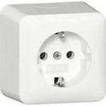 Gira SCHUKO-Steckdose + Montagepl. AP Reinwei&szlig; 444013