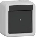 Gira Wippschalter Kreuz WG AP Grau 310730